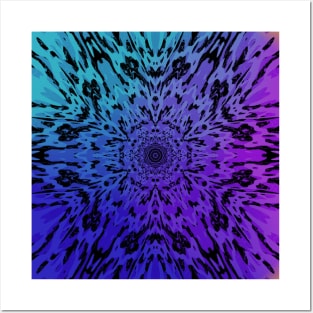 Tie Dye Hippie Snowflake Christmas Posters and Art